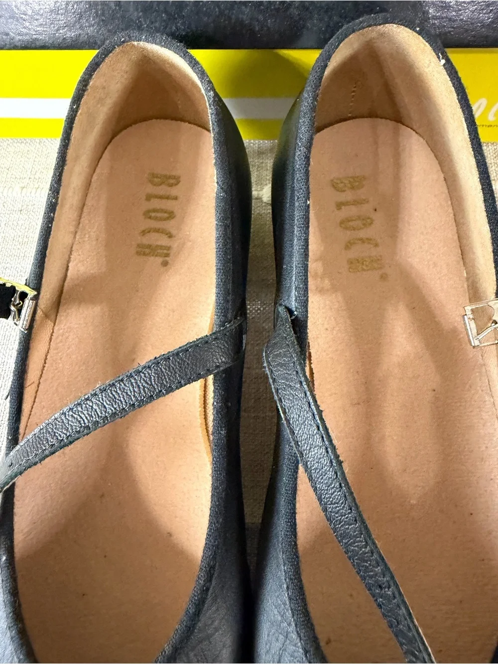 Bloch Women's Tap On Leather Tap Shoes Black S0302L Sz 8.5 Fit: X W/Box